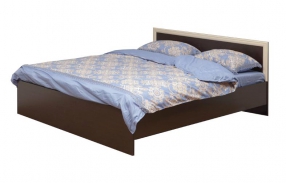 Кровать двойная 21.52 - 01 (шир. 1400) с настилом (венге/профиль дуб линдберг)/осн.
