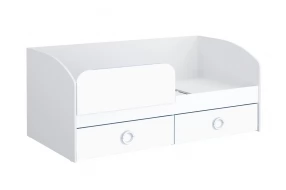 Кровать с выдвижными ящиками (цельная) Baby ЛДСП, Белый, Белый, 800х1600 мм, универсальная, 1640